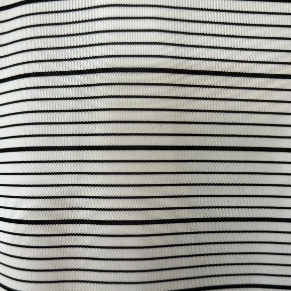 Adidas ClimaLite Blue White Stripe Golf Polo Shirt Short Sleeves - Picture 3 of 6